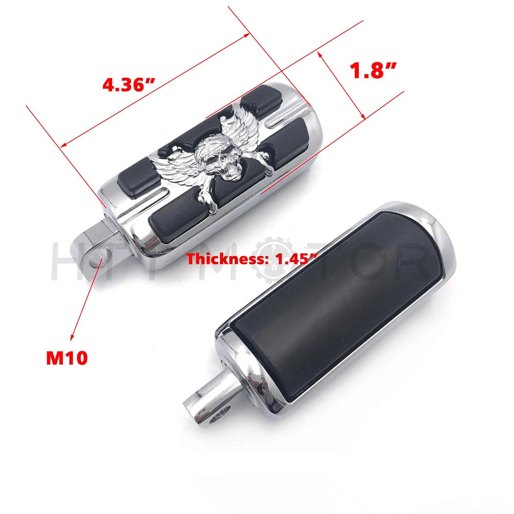 Chrome Zombie Foot Peg for Harley (Male Mount)