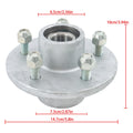 Tapered Boat Trailer Wheel Hub Kit for 1-3/8" x 1-1/16" (Pre-greased)