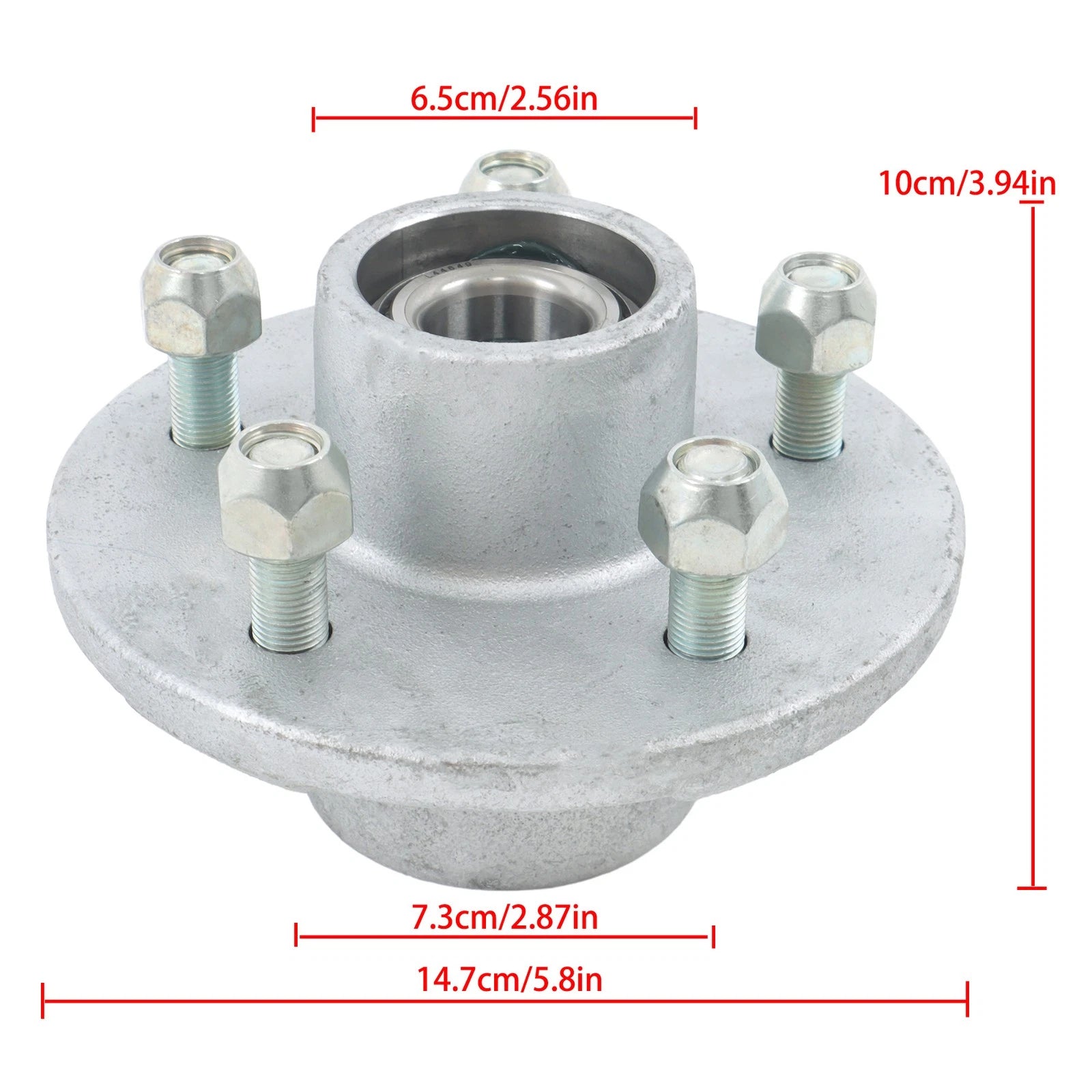 Tapered Boat Trailer Wheel Hub Kit for 1-3/8" x 1-1/16" (Pre-greased)