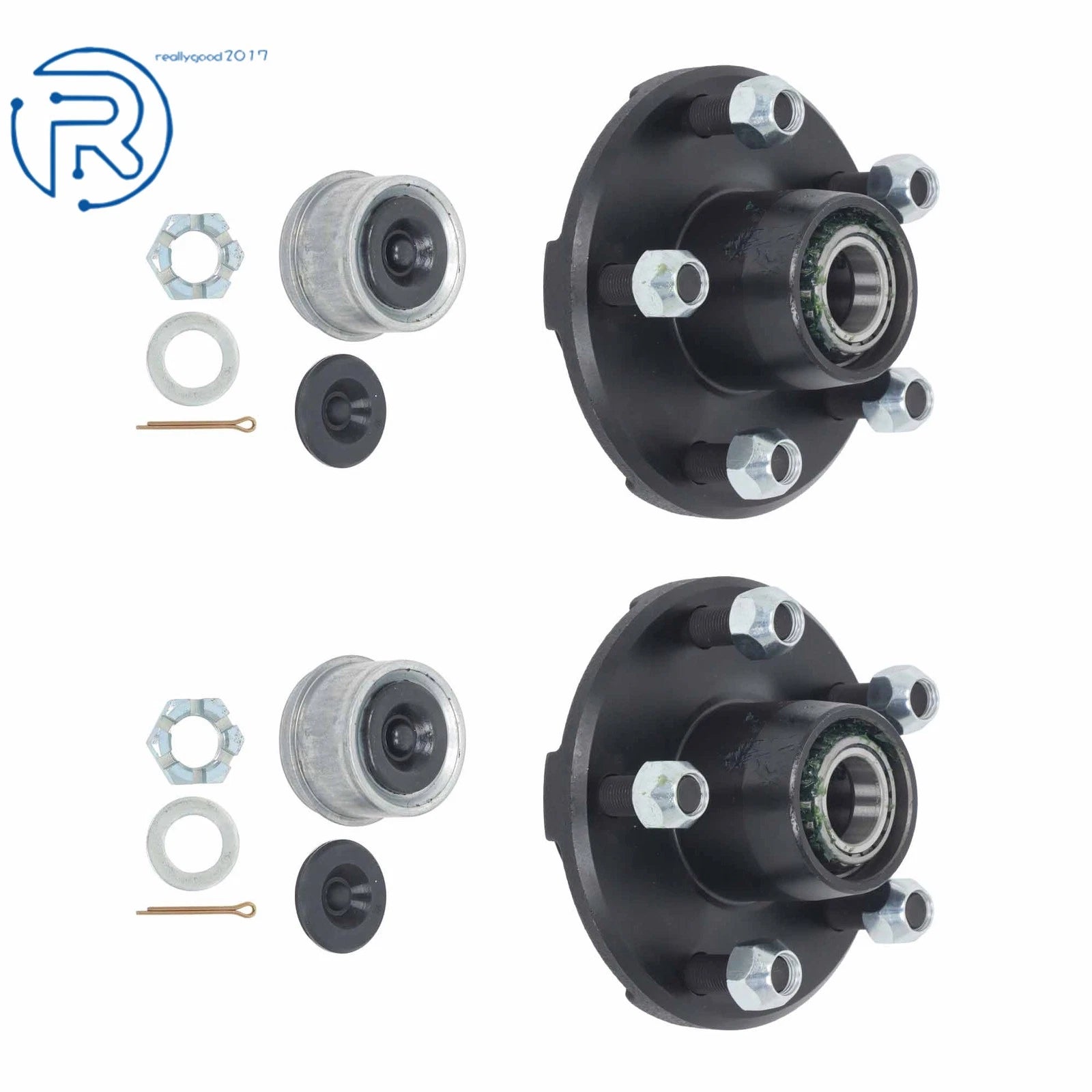 2 Trailer Idler Hub Kits for 2000 lbs Axle (5 on 4.5)