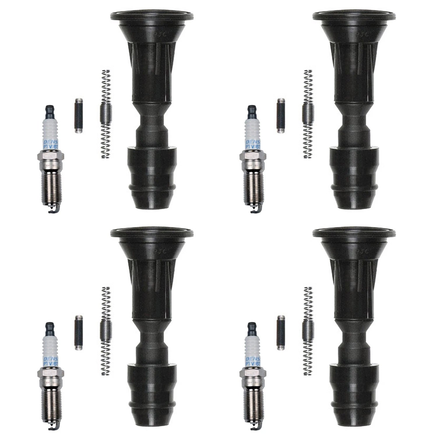 Denso 4 Platinum TT Spark Plugs & Coil Boots Kit for Equinox Regal (2010–2017)
