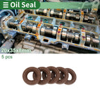 Oil Seal FKM Rubber 20x35x8mm for Various Models (5 Pcs)