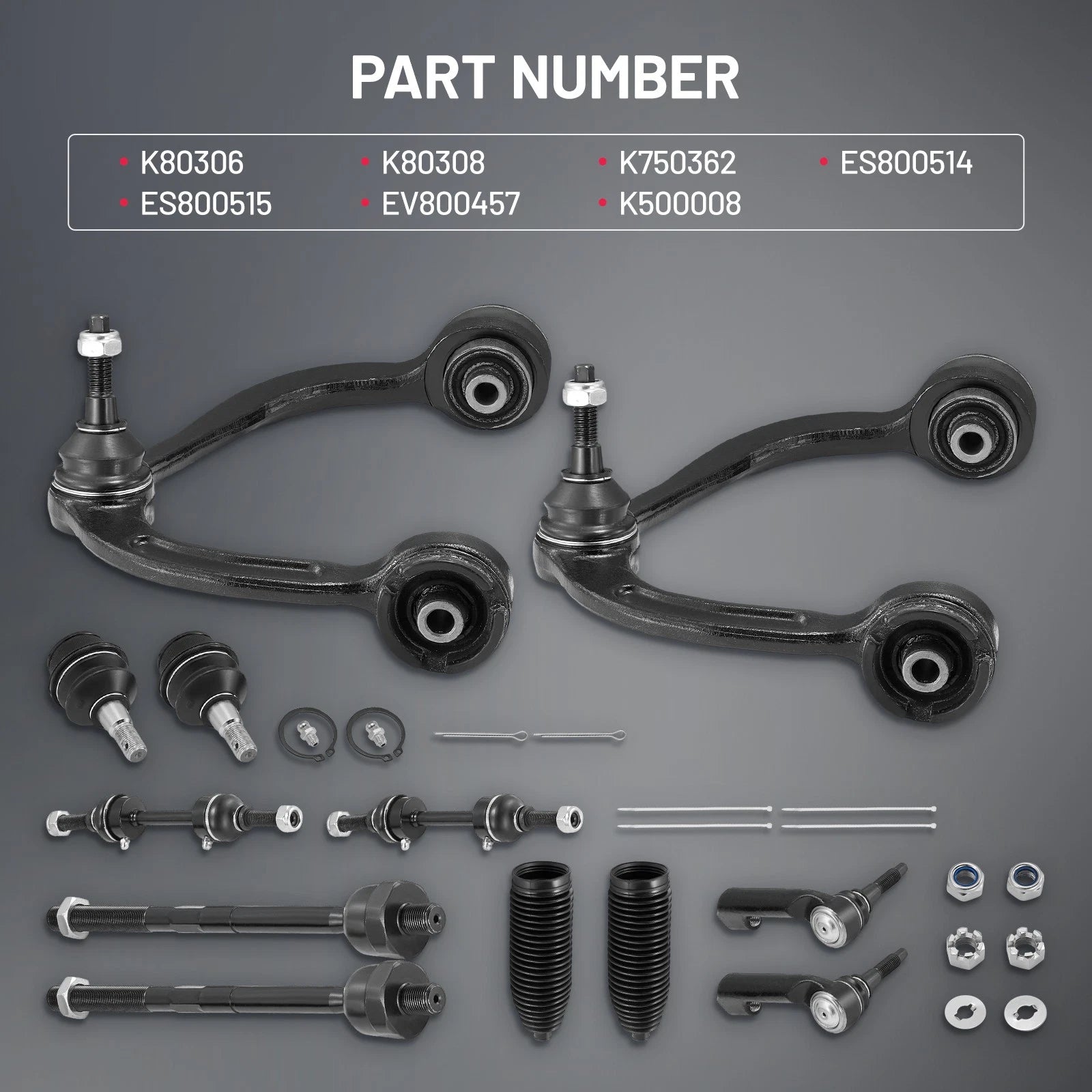Front Upper Control Arm Ball Joints Kit for 2009–2014 Ford F-150 4WD