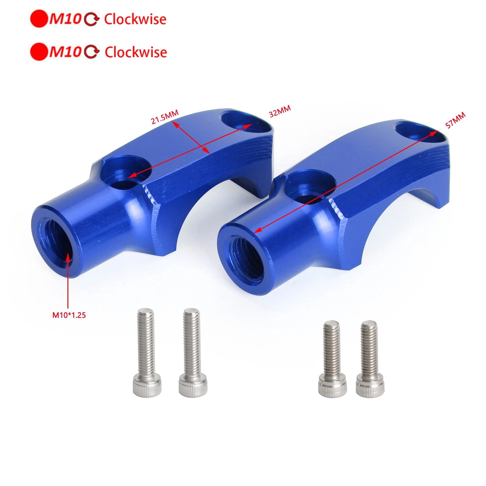 CNC Master Cylinder Handlebar Clamp 10mm Mirror Mount for Suzuki