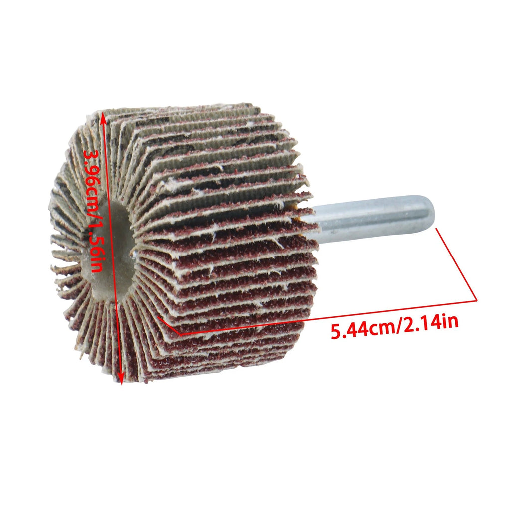 Set of 5 Flap Wheels for Various Applications (1-1/2" x 1" x 1/4")