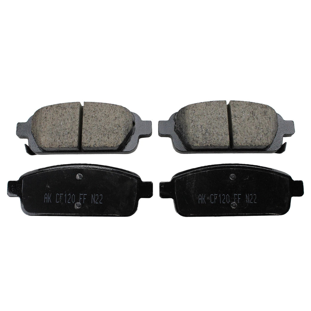 Set of 4 Akebono Rear Ceramic Brake Pads for Buick Verano, Cadillac, Chevy Trax, Cruze, Volt (2012–2019)