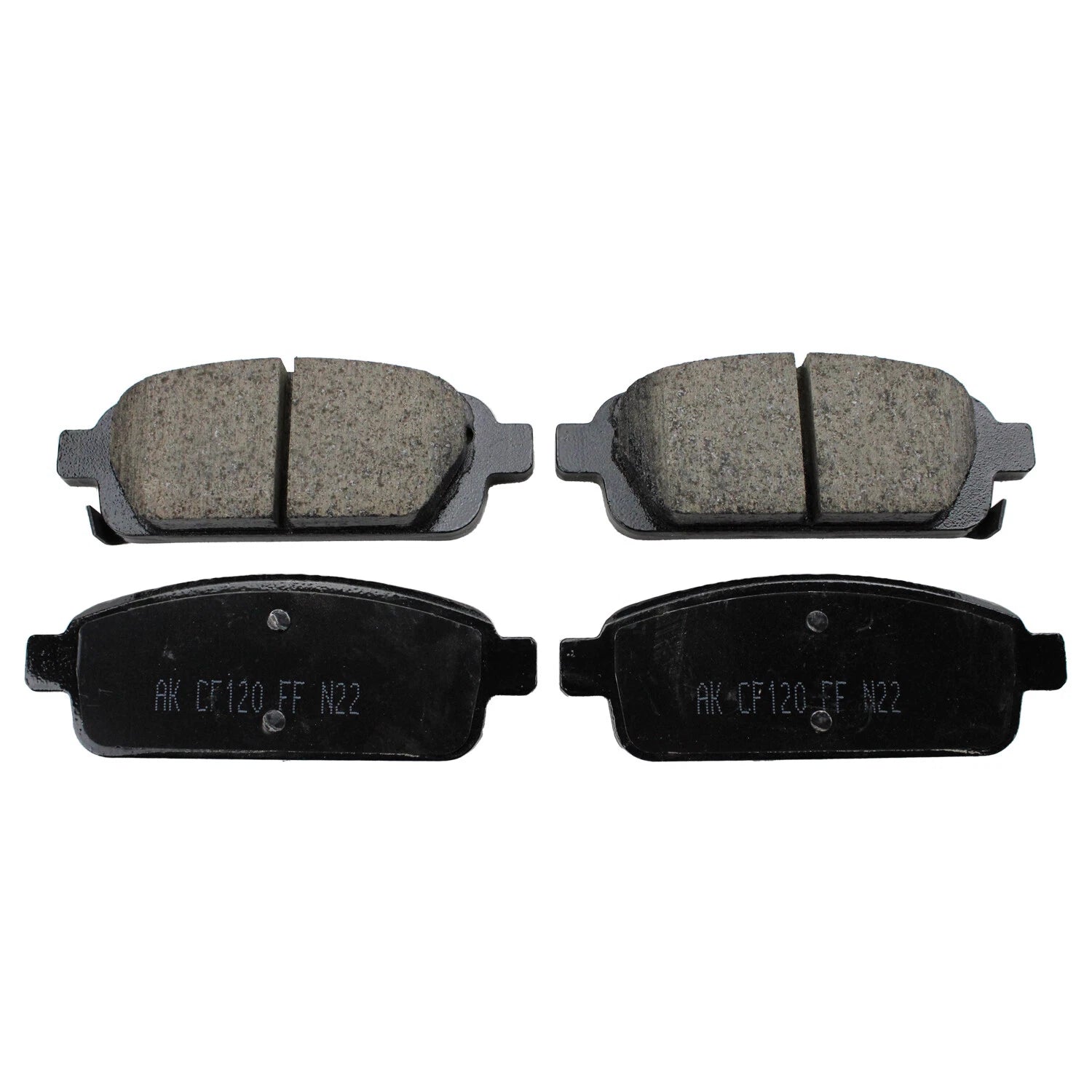 Set of 4 Akebono Rear Ceramic Brake Pads for Buick Verano, Cadillac, Chevy Trax, Cruze, Volt (2012–2019)