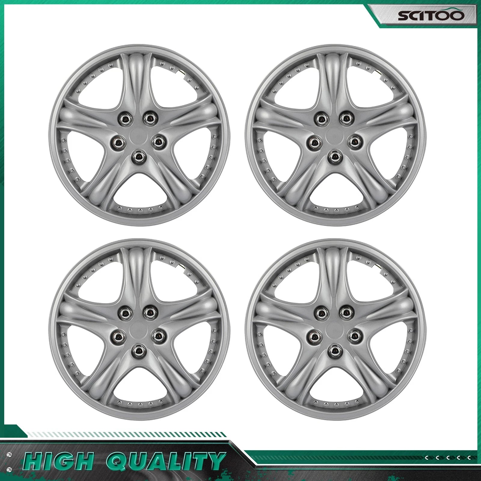 Set of 4 Wheel Covers for R14 Tire & Wheels (14")