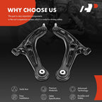 2X Front Lower Control Arm with Ball Joint for Ford Fiesta (2011-2019)