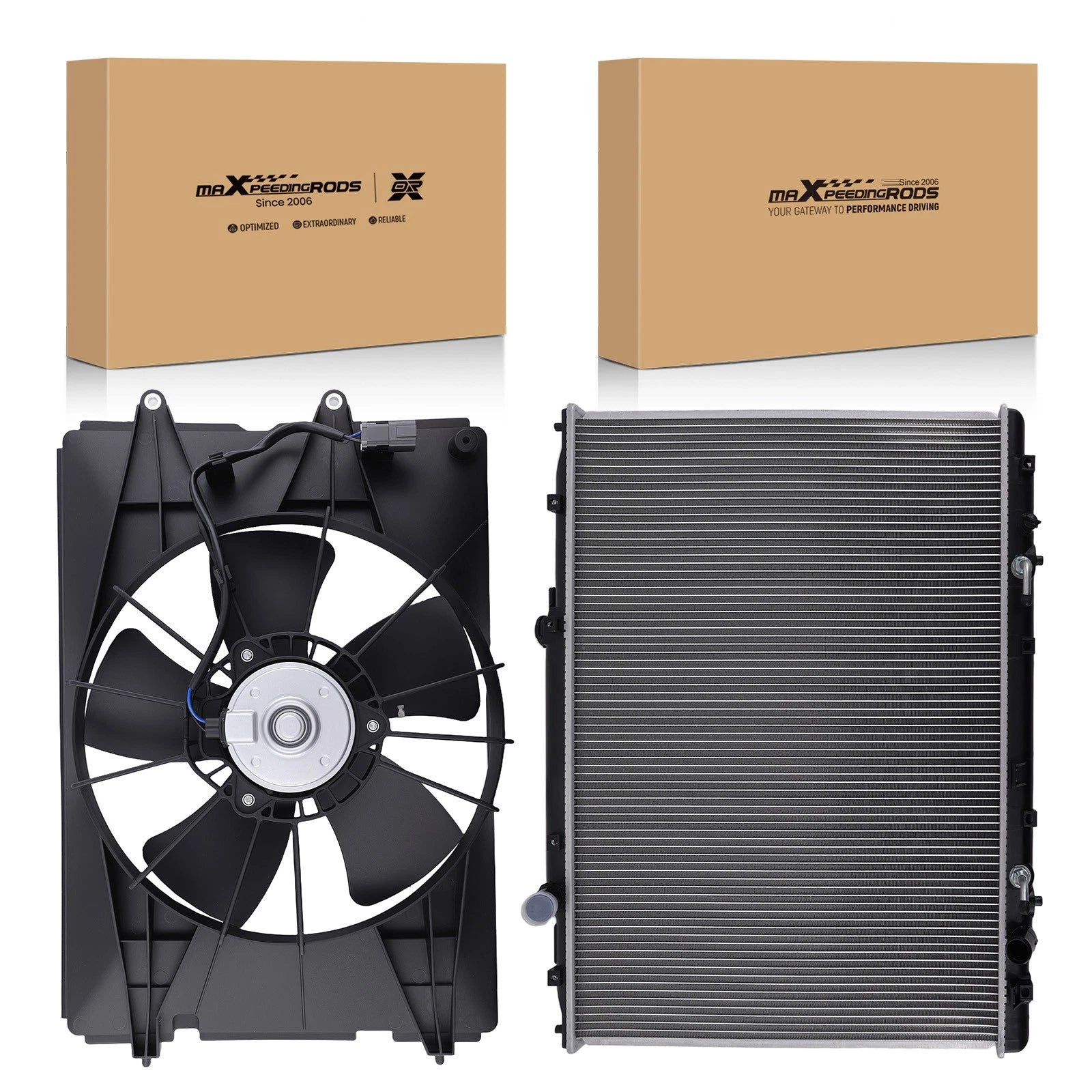 Radiator & Cooling Fan for Honda Ridgeline V6 3.5L (2006–2008) 19020RJEA01