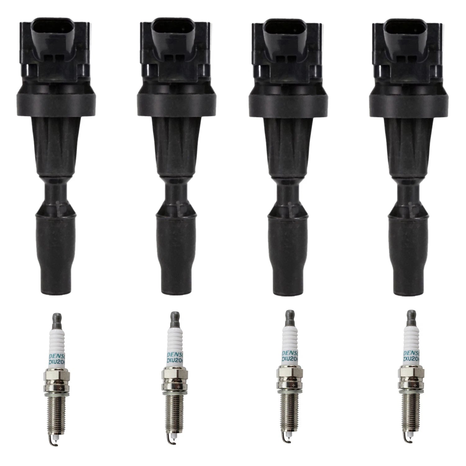 Set of 4 Ignition Coils & Iridium Spark Plugs for Optima Sonata (2011–2016)