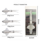 120g Squid Head Soft Bait 21cm with Night Light Effect for Coastal Fishing