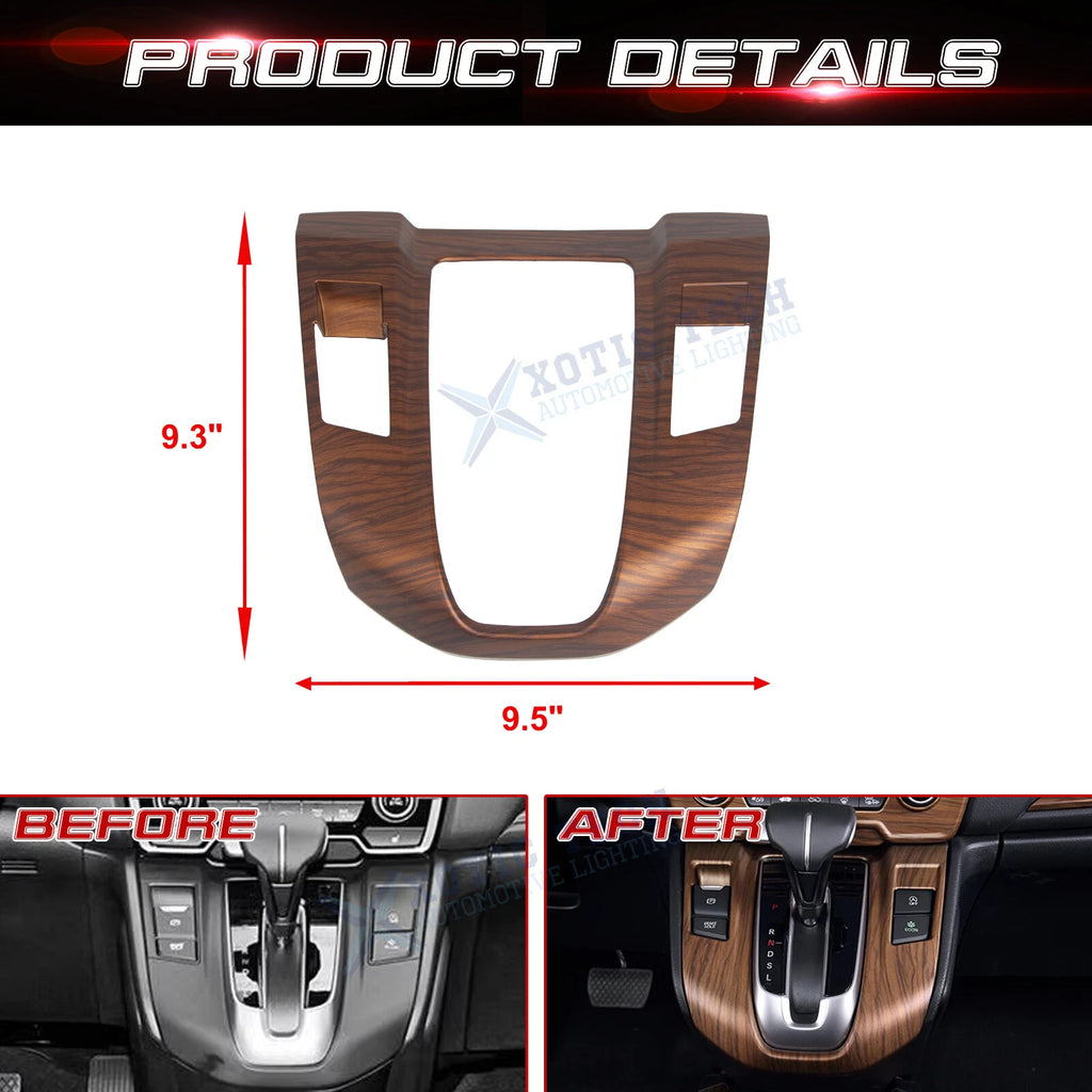 Peach Wood Pattern Gear Shift and AC Control Trim for Honda CR-V (2017-2022)