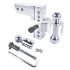 Adjustable Trailer Hitch for 2.5" Receiver (6" Drop/Rise, 18500LBS)
