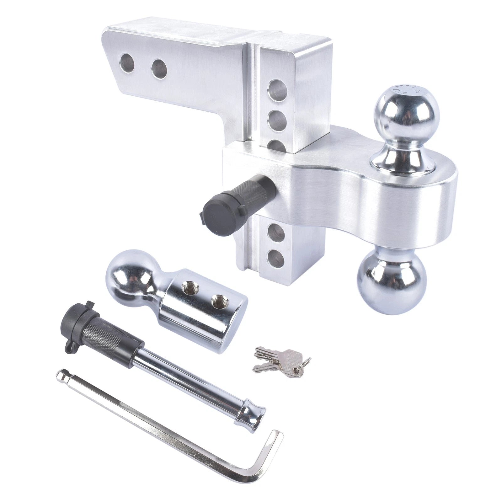 Adjustable Trailer Hitch for 2.5" Receiver (6" Drop/Rise, 18500LBS)