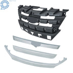 Set of 4 Front Upper Bumper Grilles with Chrome Trim for Ford Fusion (2010–2012)