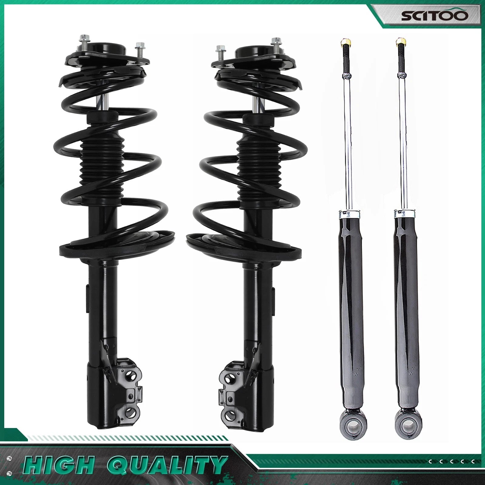 Set of 4 Complete Struts & Shocks for Toyota Sienna (2011–2020) FWD