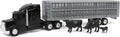 1/64 Black Semi Truck with Cattle Trailer for ERTL