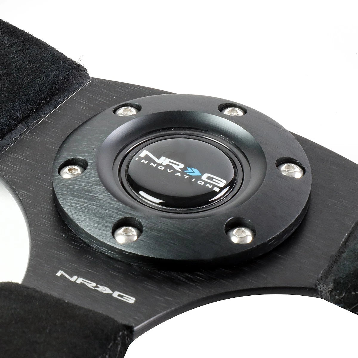 NRG Reinforced Steering Wheel 32cm D-Shape for Universal Fit (2010–2023)