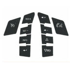 Button Repair Decals Car Sticker 1 Set ABS Black