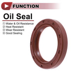 2X Oil Seal Rotary Shaft Seal for Various Models (35x48x7mm) FKM Rubber