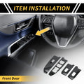 Set of 2 Carbon Fiber Pattern Front Door Window Switch Panels for Ford Maverick (2022–2024)
