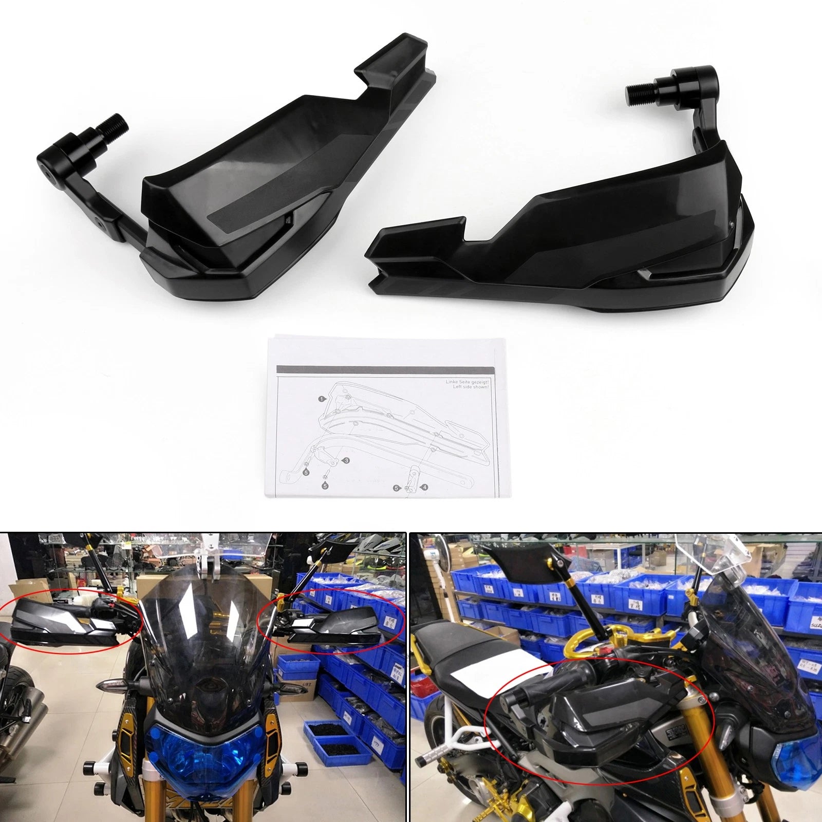Handguard Protector Kit for Yamaha MT-07/MT-09/XJR1300/MT125 (2014–2023)