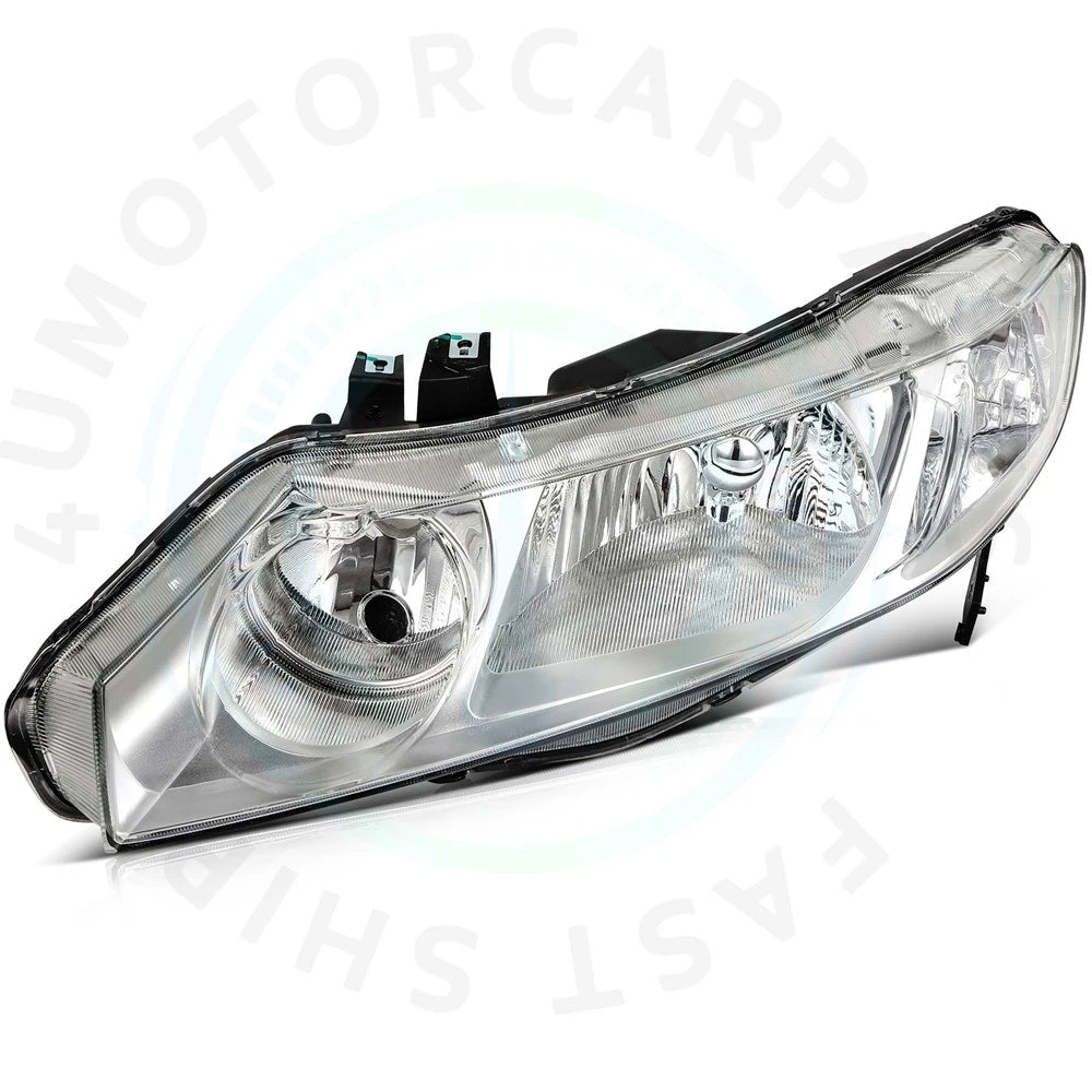 Pair Chrome Headlight Assemblies for Honda Civic (2006–2011)