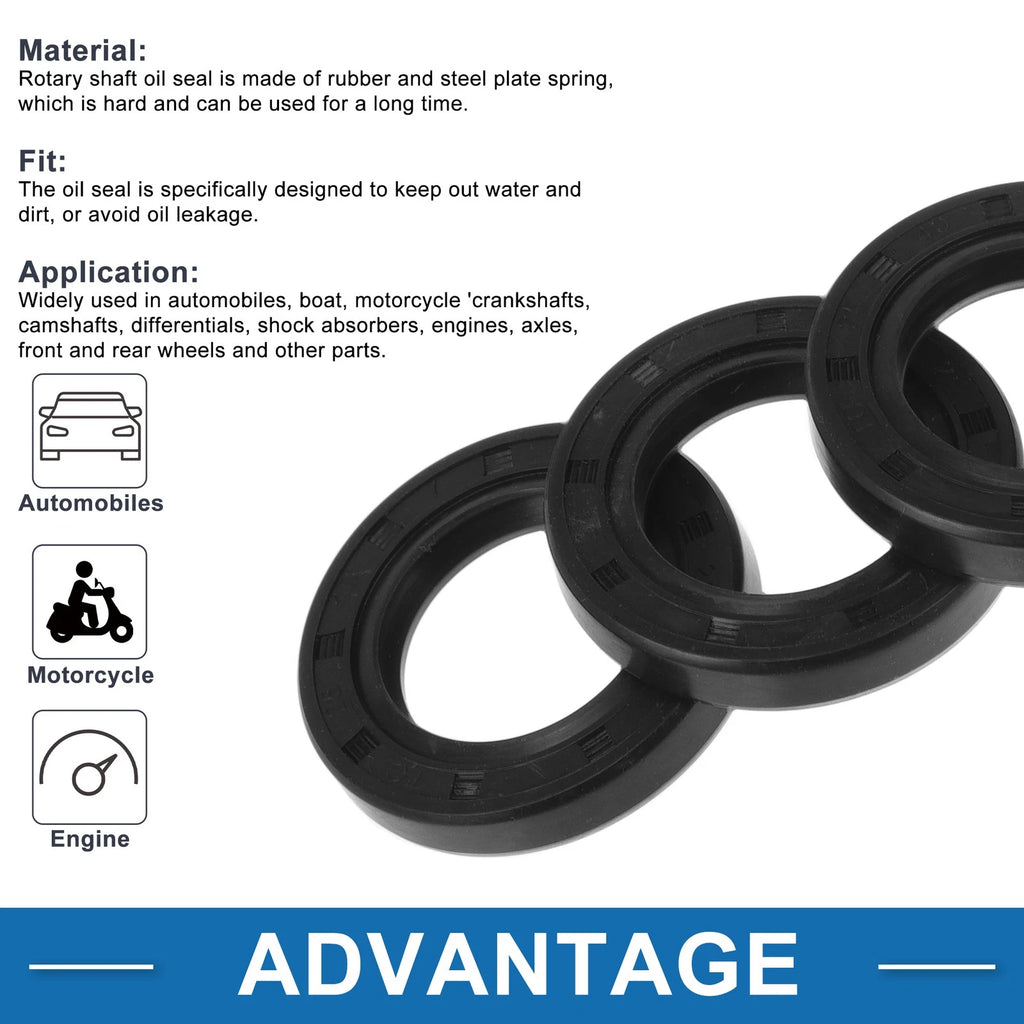 Set of 5 Oil Seal Rotary Shaft Seal 25x40x7mm Nitrile Rubber for Various Models