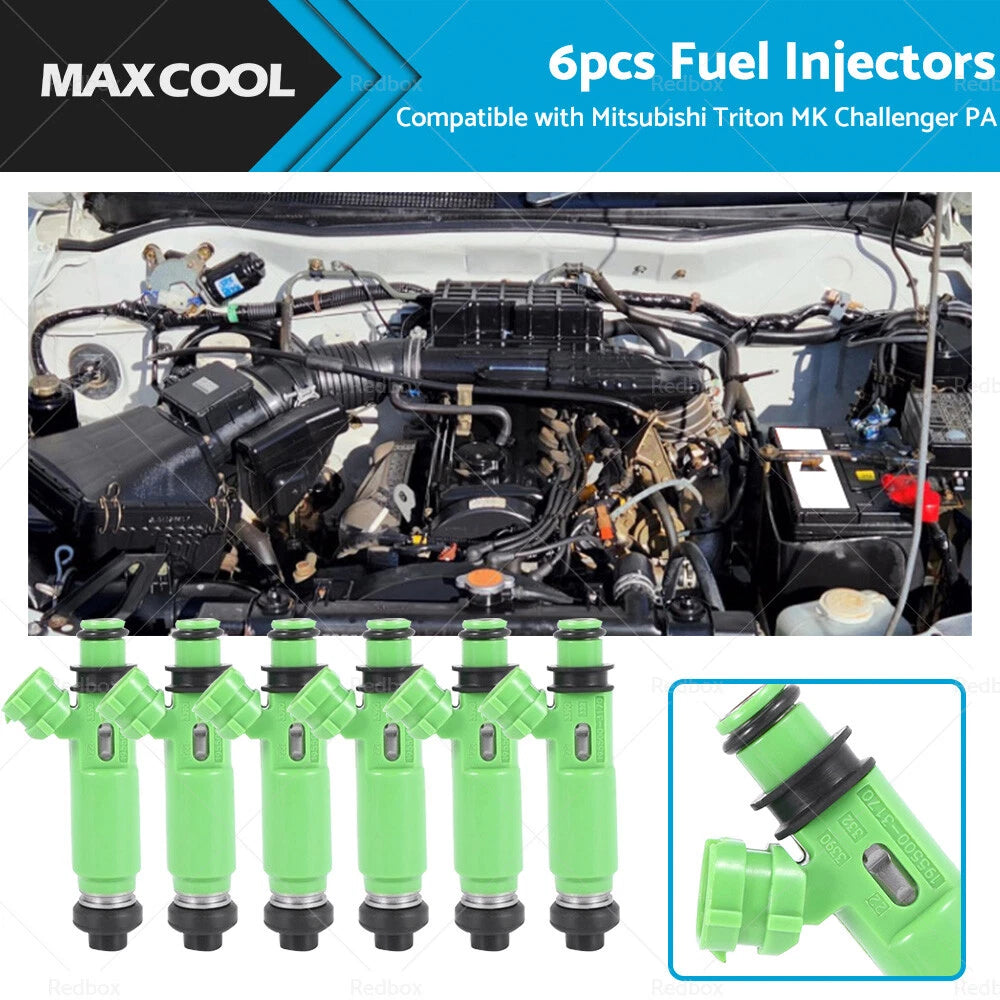 6PCS Fuel Injector for Mitsubishi Triton MK 6G72 3.0L V6 (2000–2006)