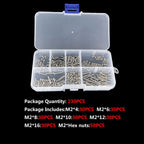 M2 Hexagon Socket Screws and Nuts Assortment Kit (304 Steel)