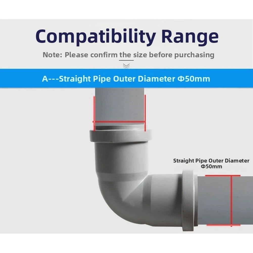 50mm Drainage Pipe Elbow 90° Bend Push Fit Tool Installation