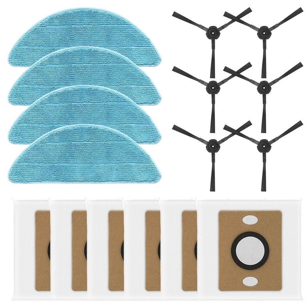 Set of 4 Mop Cloths and Dust Bags for ILIFE Robot Vacuum Cleaner Models