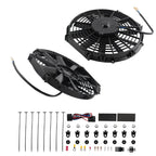 2X 12" Electric Radiator Cooling Fan 12V 80W for Universal Fit