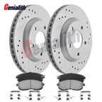 280mm Front Disc Rotors & Ceramic Brake Pads for Nissan Sentra (2013–2019)