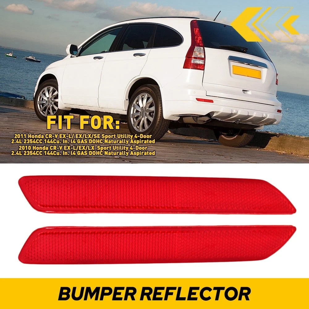 2X Rear Bumper Reflector Light for Honda CR-V (2010–2011)