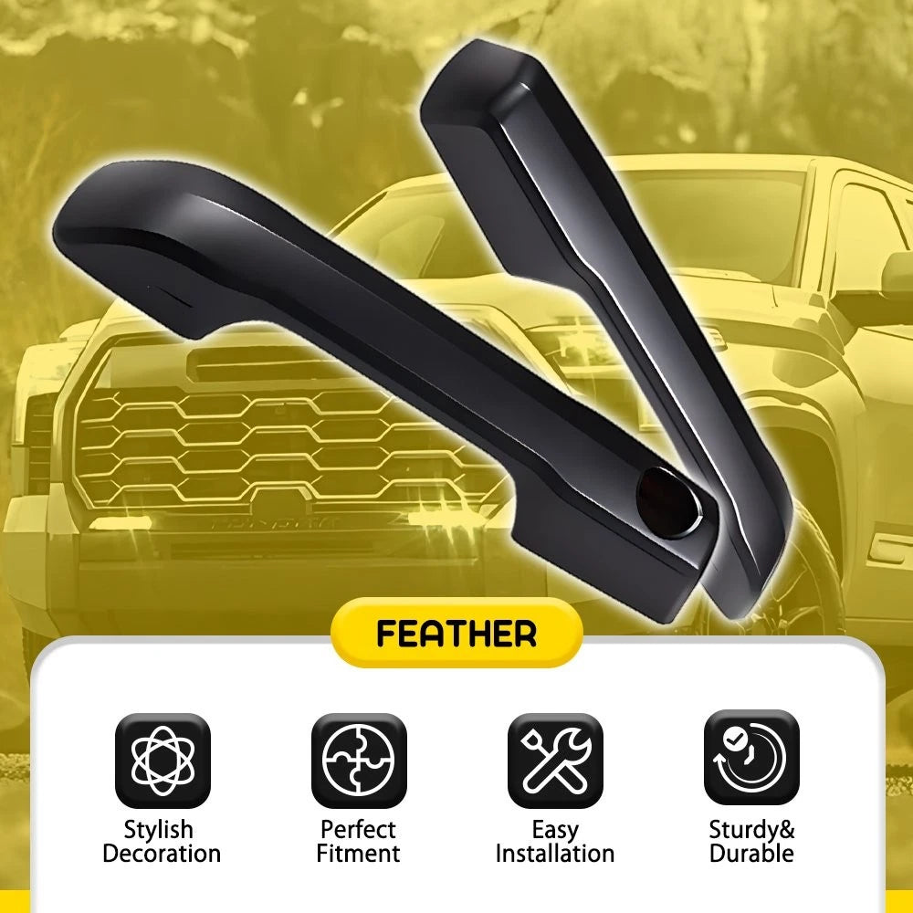 Matte Black Door Handle Cover Trim for Toyota Tundra (2022–2024) 4-20X