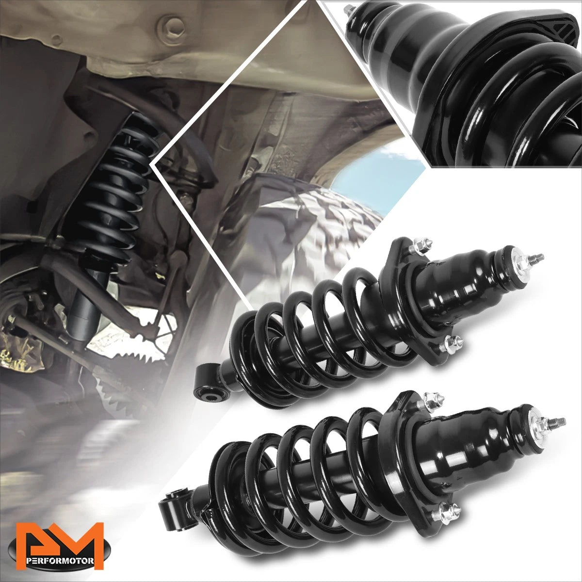 Complete Rear Left Right Struts Assembly w/Coil Springs for Honda Element (2003–2011)