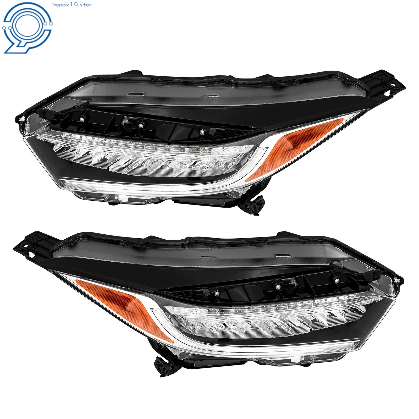 Set of 2 Full LED Headlight Assemblies for Honda HR-V Touring (2019–2022)
