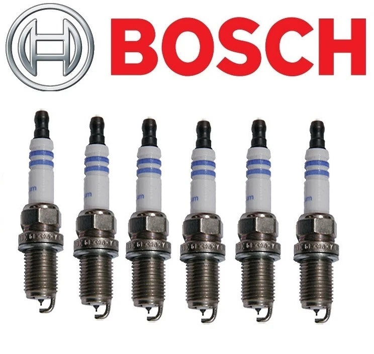 Set of 6 Bosch 9607 Iridium Spark Plugs for Audi BMW (Pre-Gapped)