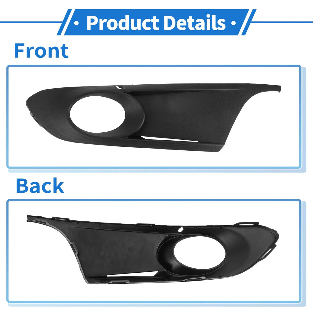 1 Pair Front Fog Light Grill for Volkswagen Jetta (2006–2010) No. 5C6853666A/5C6853665A