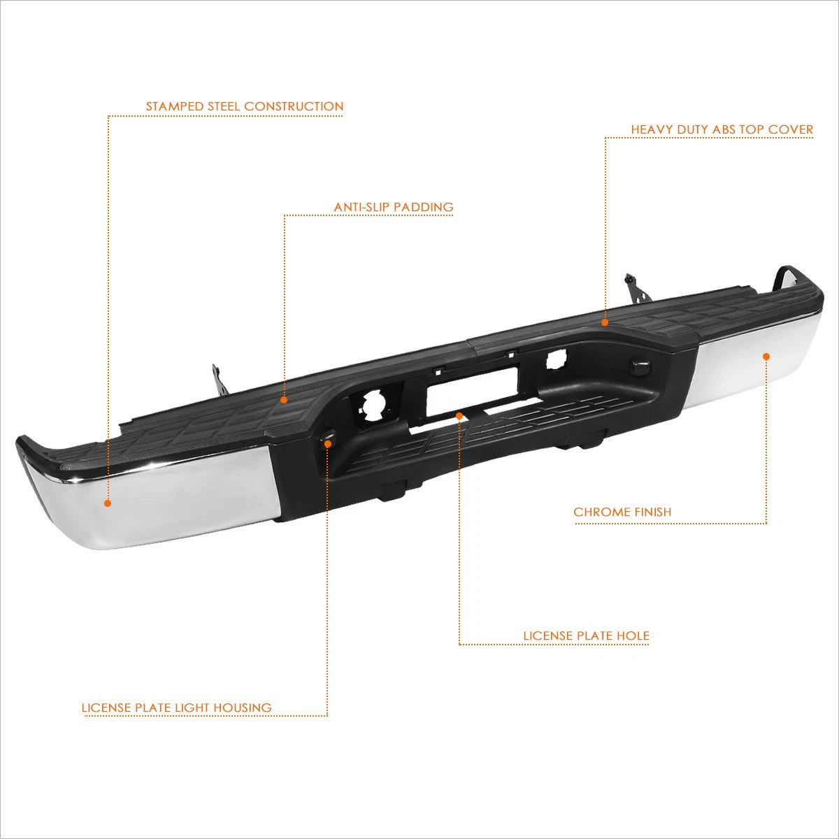 Rear Step Pad Bumper for Silverado/Sierra 1500 (2007–2013)