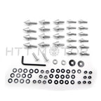 Silver Motorcycle Fairing Bolts Kit for Suzuki GSXR1000 (2003–2004)