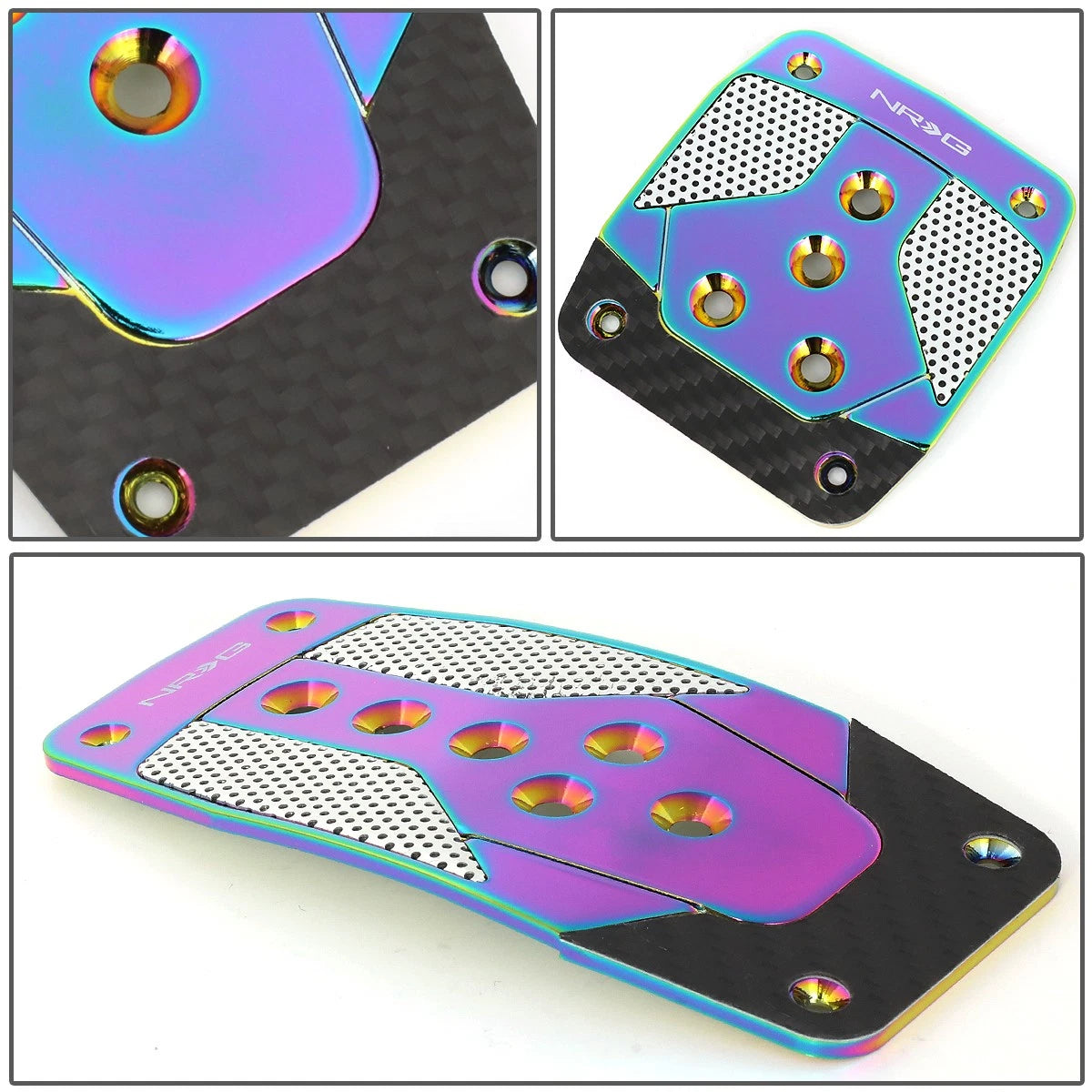 NRG Innovations PDL-400MC Aluminum MT Foot Pedal Cover Plates for