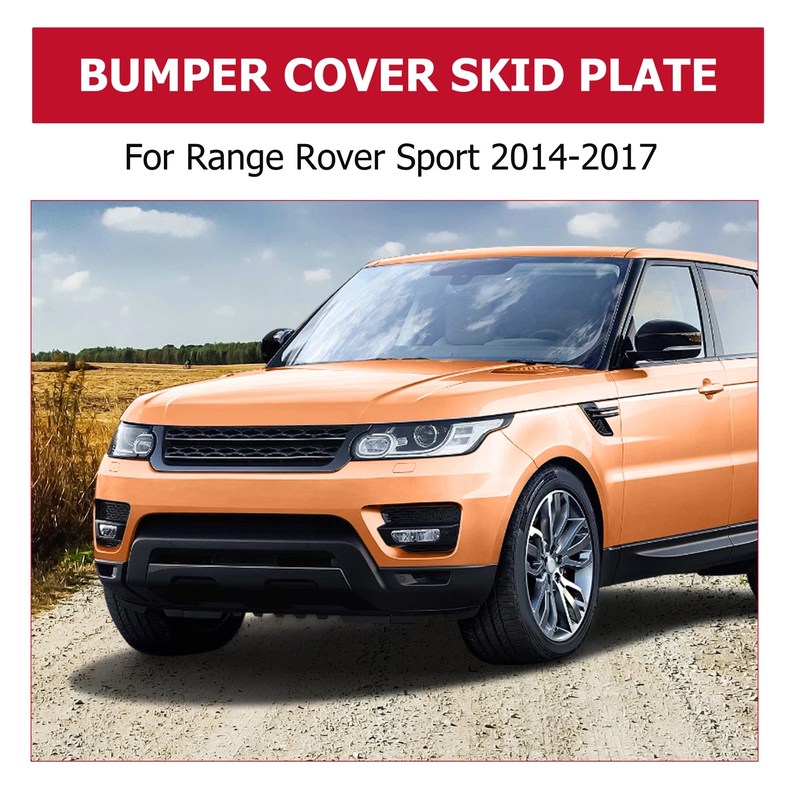 Front Bumper Cover Towing Eye Hook Skid Plate for Range Rover Sport (2014–2017)
