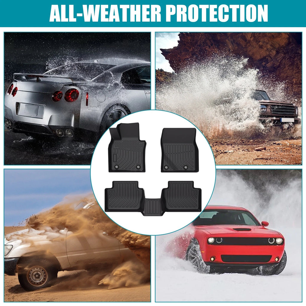 Set of 4 TPE Rubber All Weather Floor Mats for Mazda CX-30 (2020–2025)