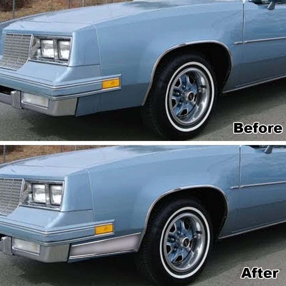 Set of 2 Front Lower Fender Chrome Molding Trim for Cutlass Supreme