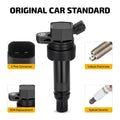 Set of 4 Ignition Coils & Iridium Spark Plugs for Hyundai Veloster (2013–2015)