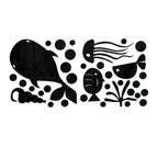 Acrylic Sea Fish Mirror Wall Sticker for Indoor Walls