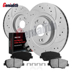 Set of 2 Front Drilled Brake Rotors & Ceramic Pads for KIA Sorento (2014–2020)
